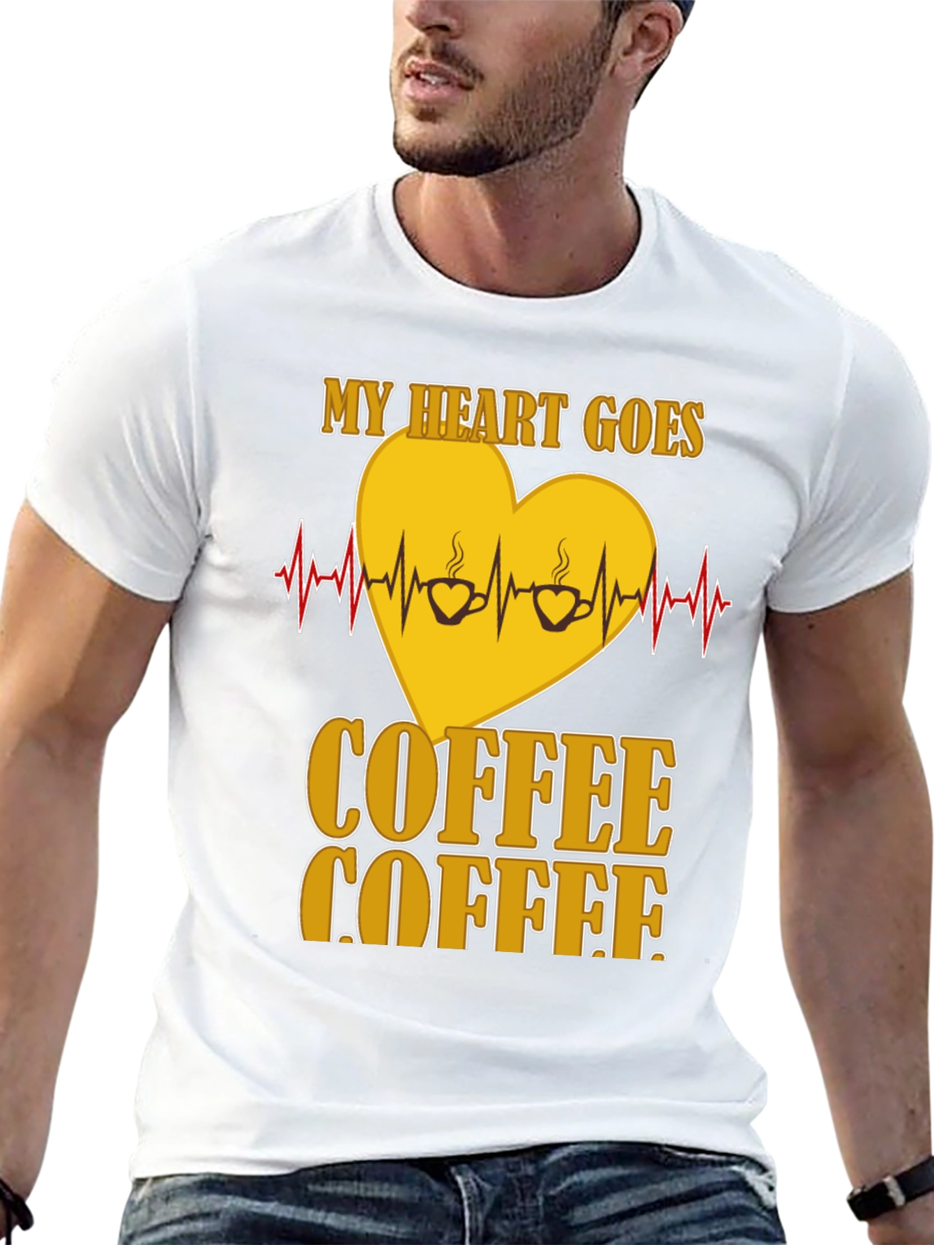 Coffee Lovers Heartbeat T-Shirt
