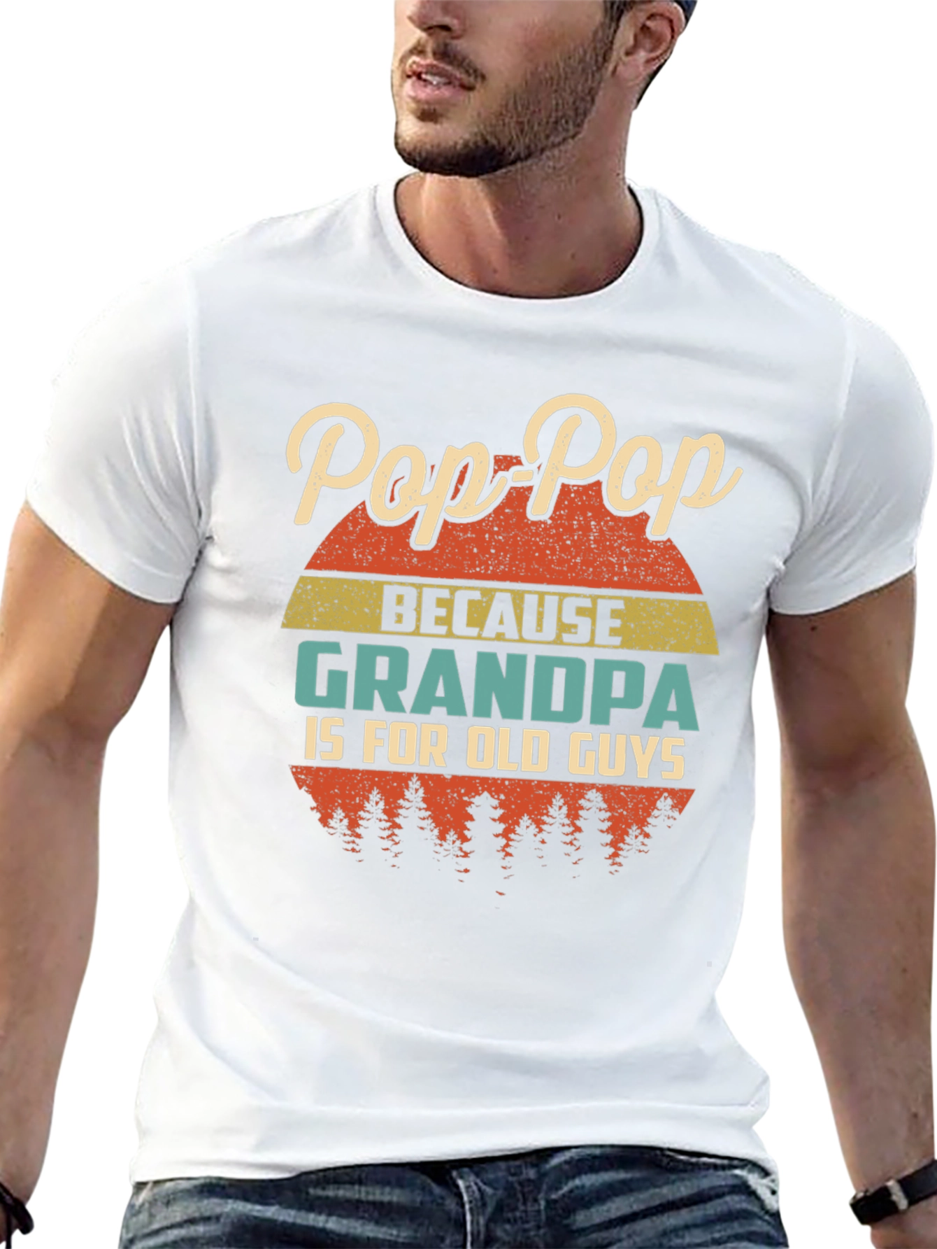 Pop-Pop Grandpa Funny Graphic T-Shirt