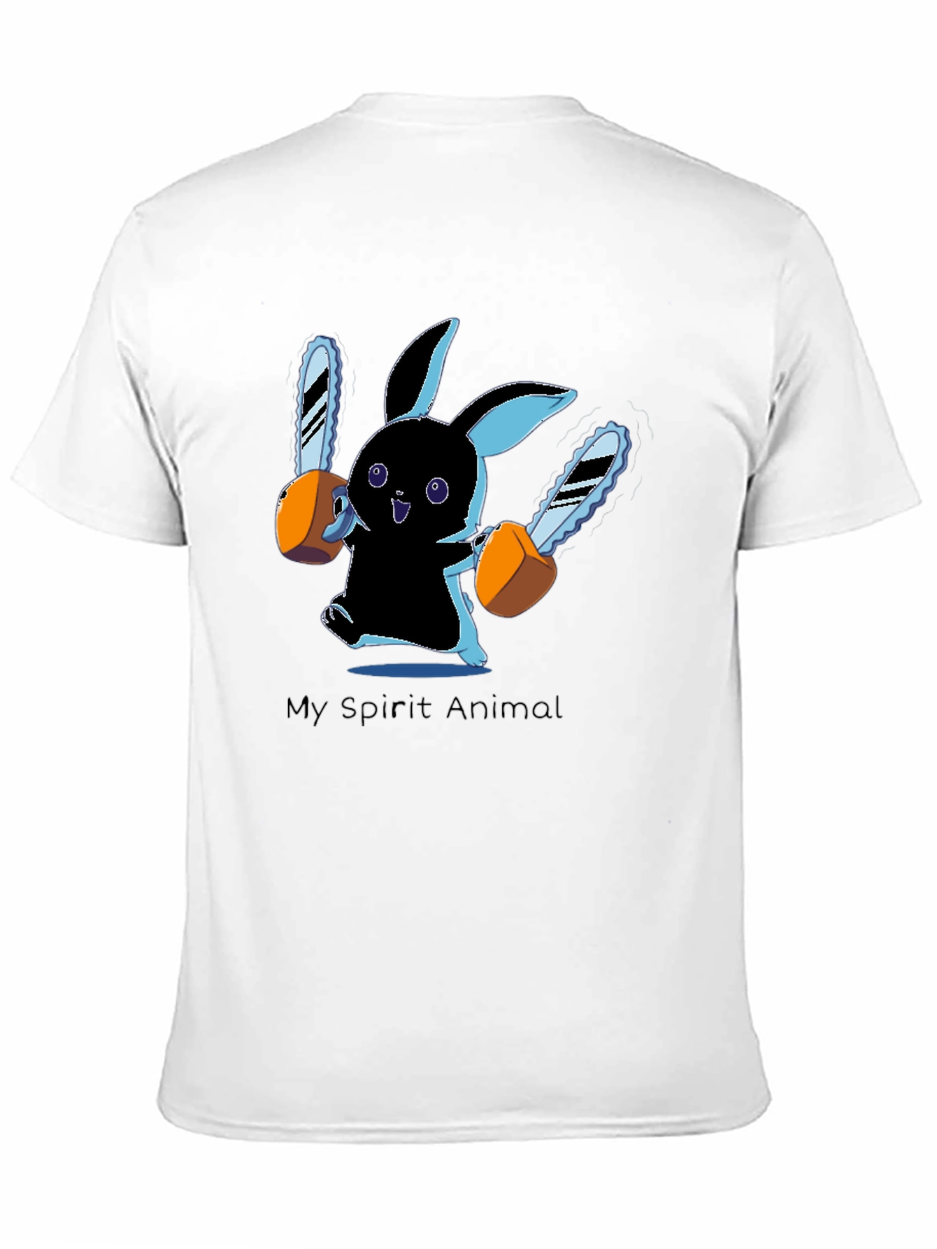 My Spirit Animal Chainsaw Bunny Black T-Shirt