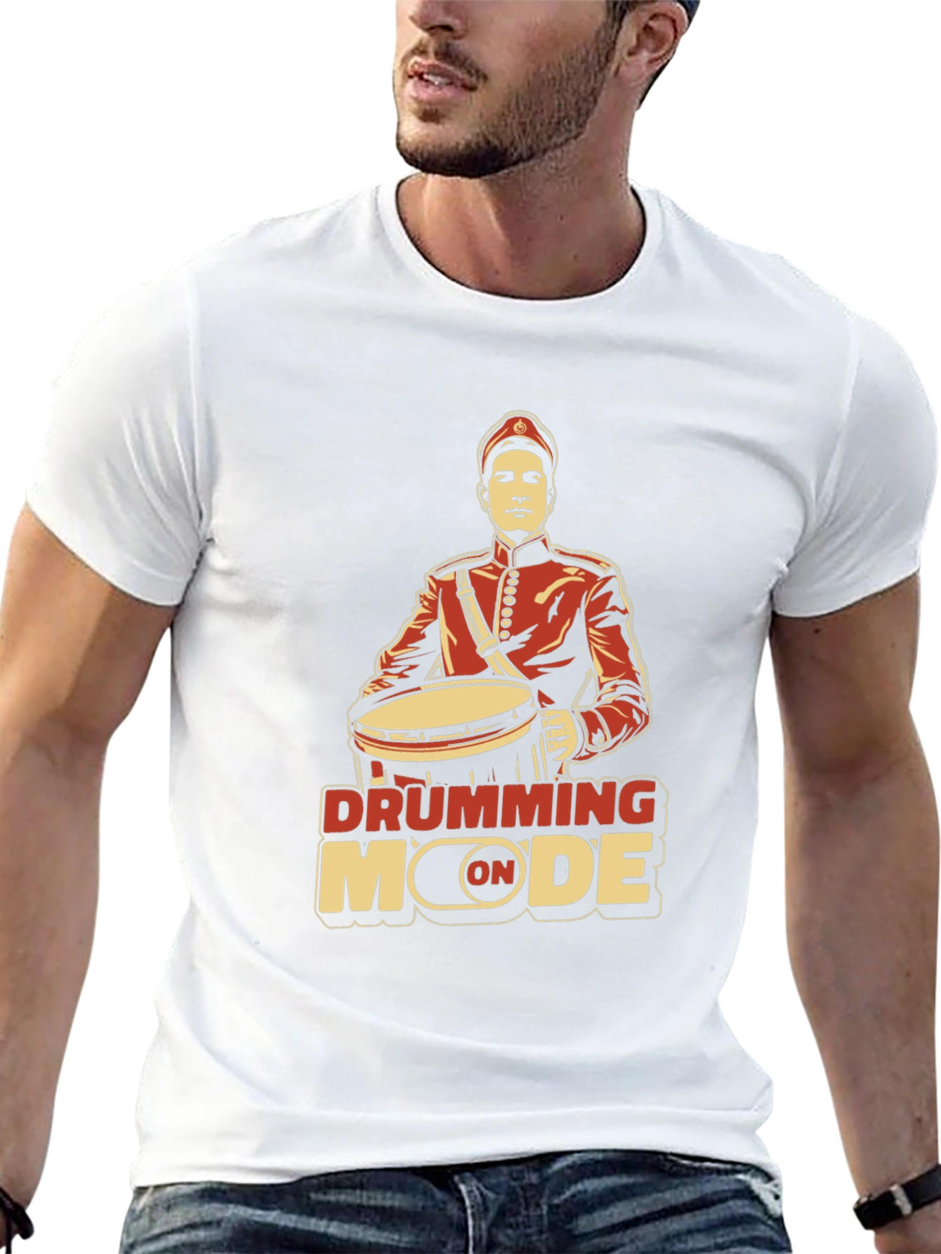 Drumming Mode On Graphic T-Shirt