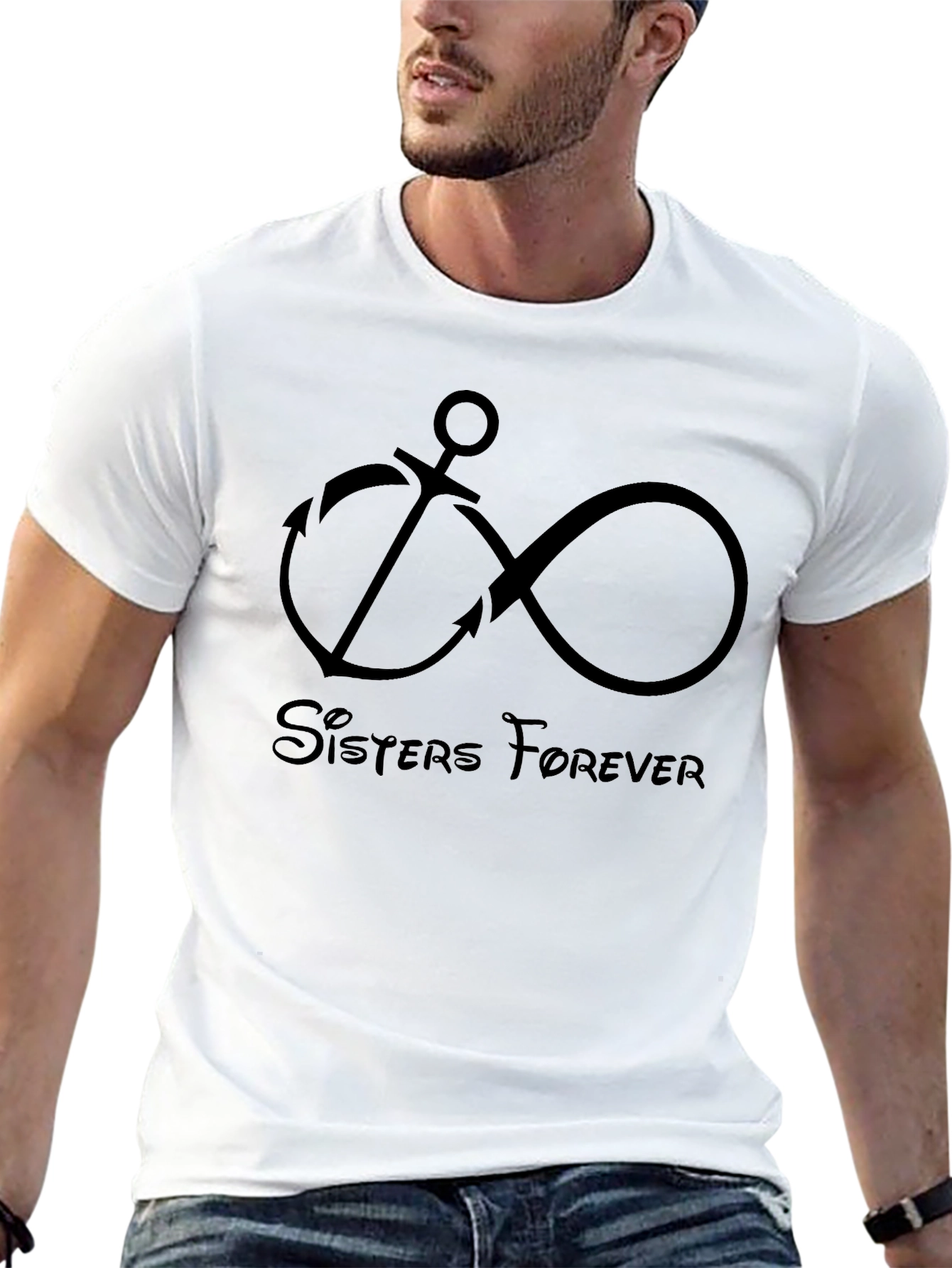 Sisters Forever Anchor & Infinity Symbol T-Shirt