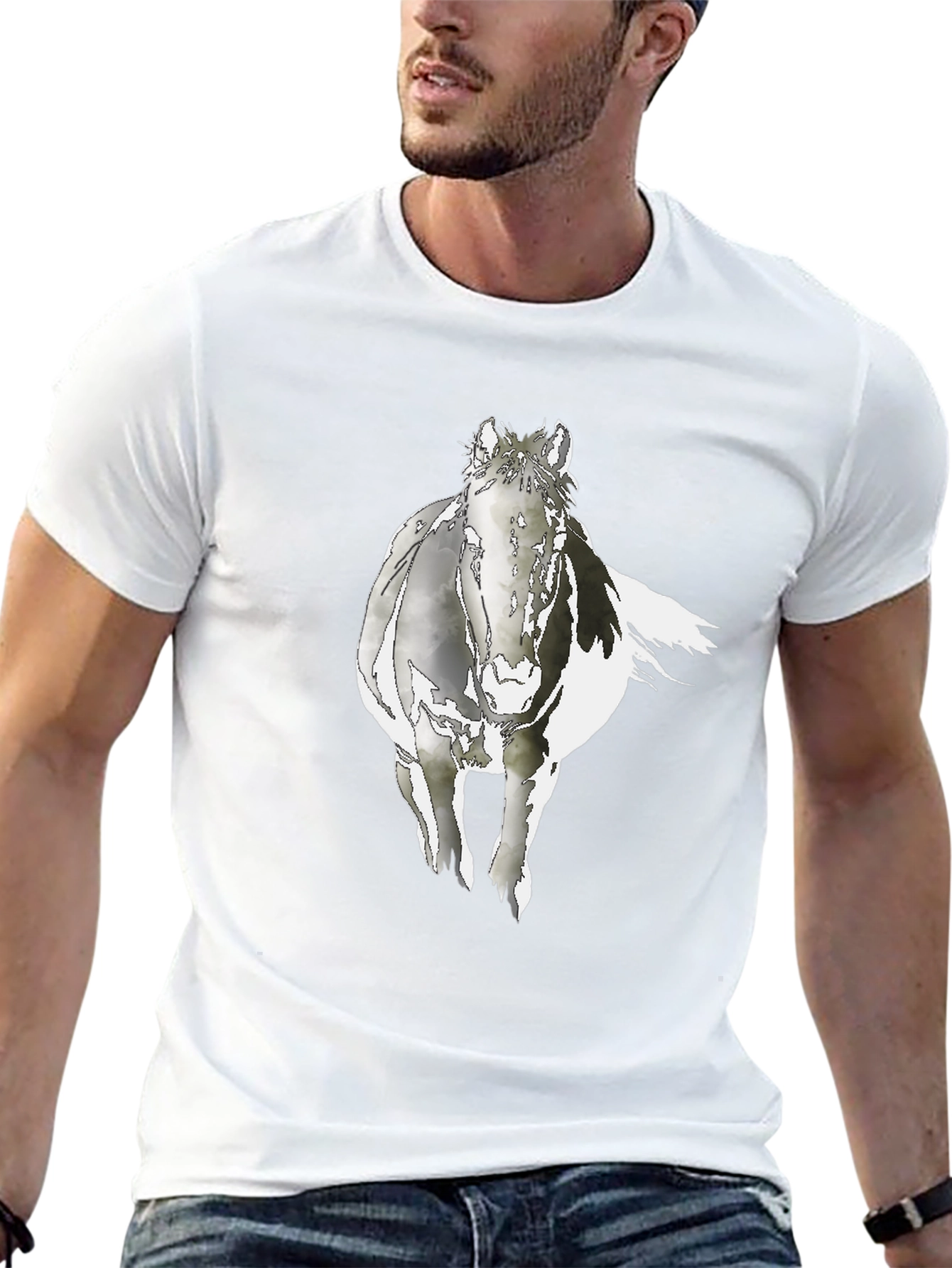 Horse Graphic Black T-Shirt - Equestrian Style