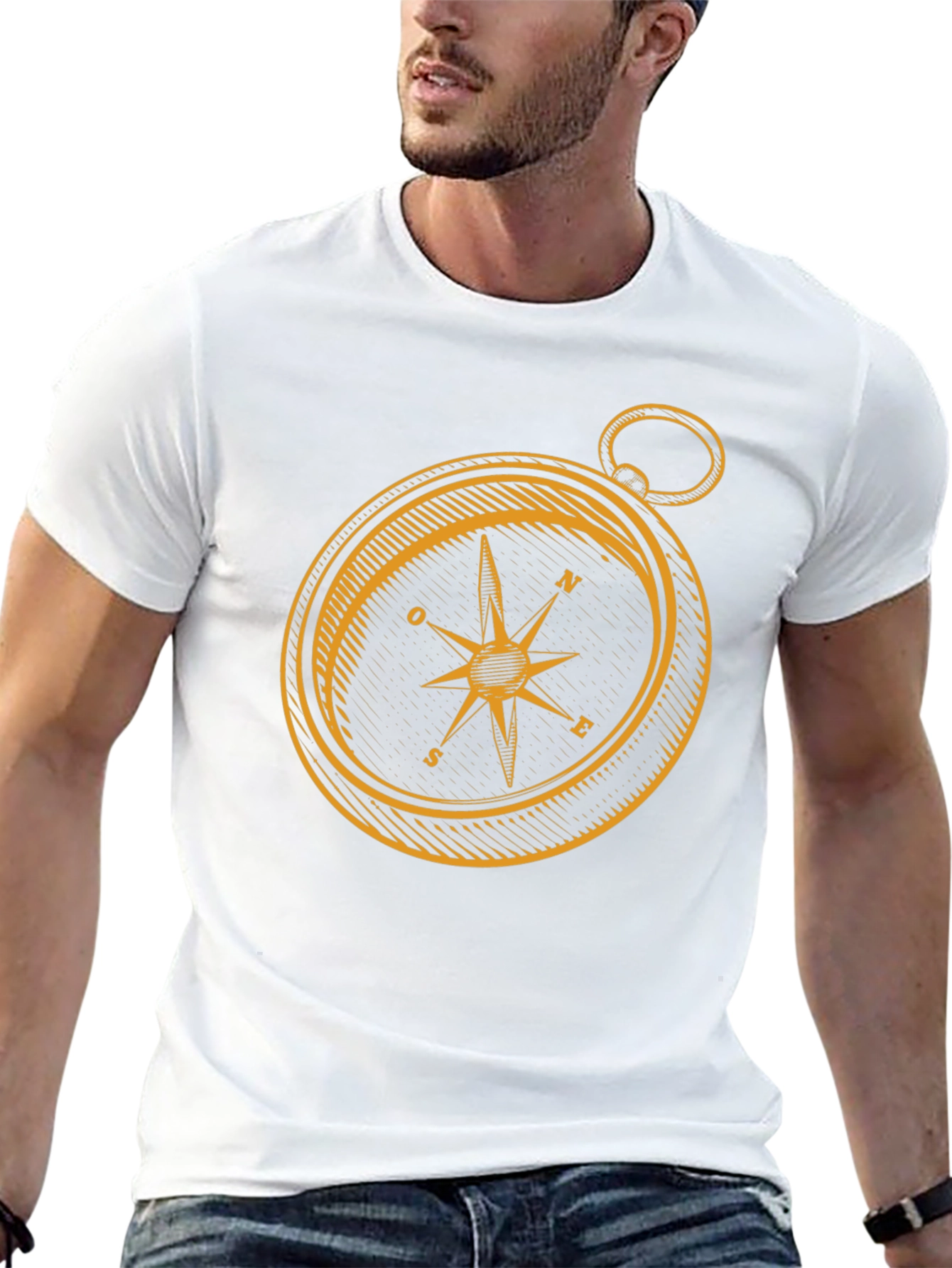 Compass Graphic Tee - Stylish Navigator Shirt
