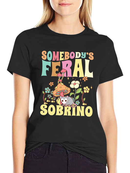 Feral Sobrino Graphic Tee - Unique Possum Design