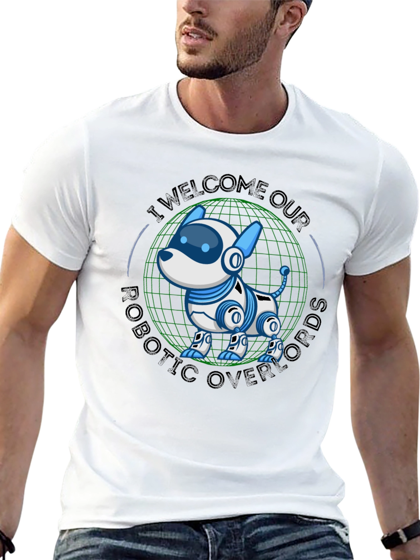 Robotic Dog Overlords T-Shirt - Geeky Sci-Fi Tee