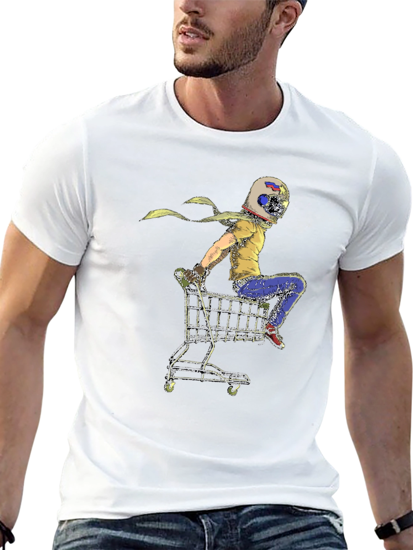 Helmet Rider Shopping Cart T-Shirt