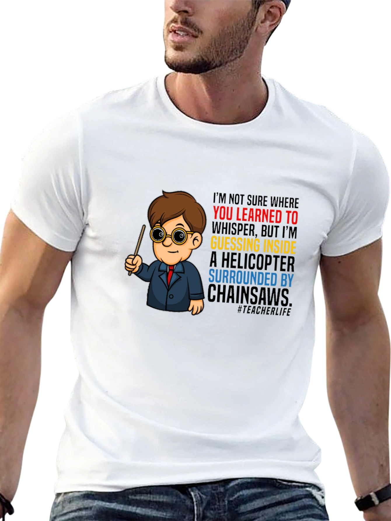 Teacher Life Cartoon T-Shirt