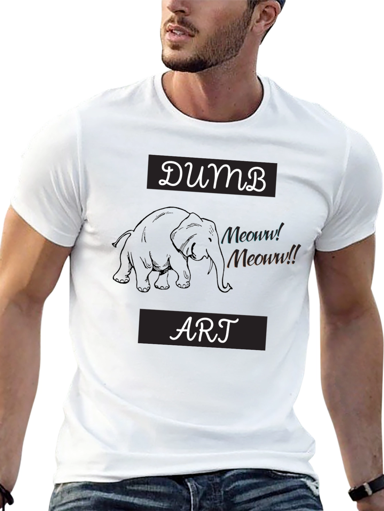 Dumb Art Elephant Graphic Tee