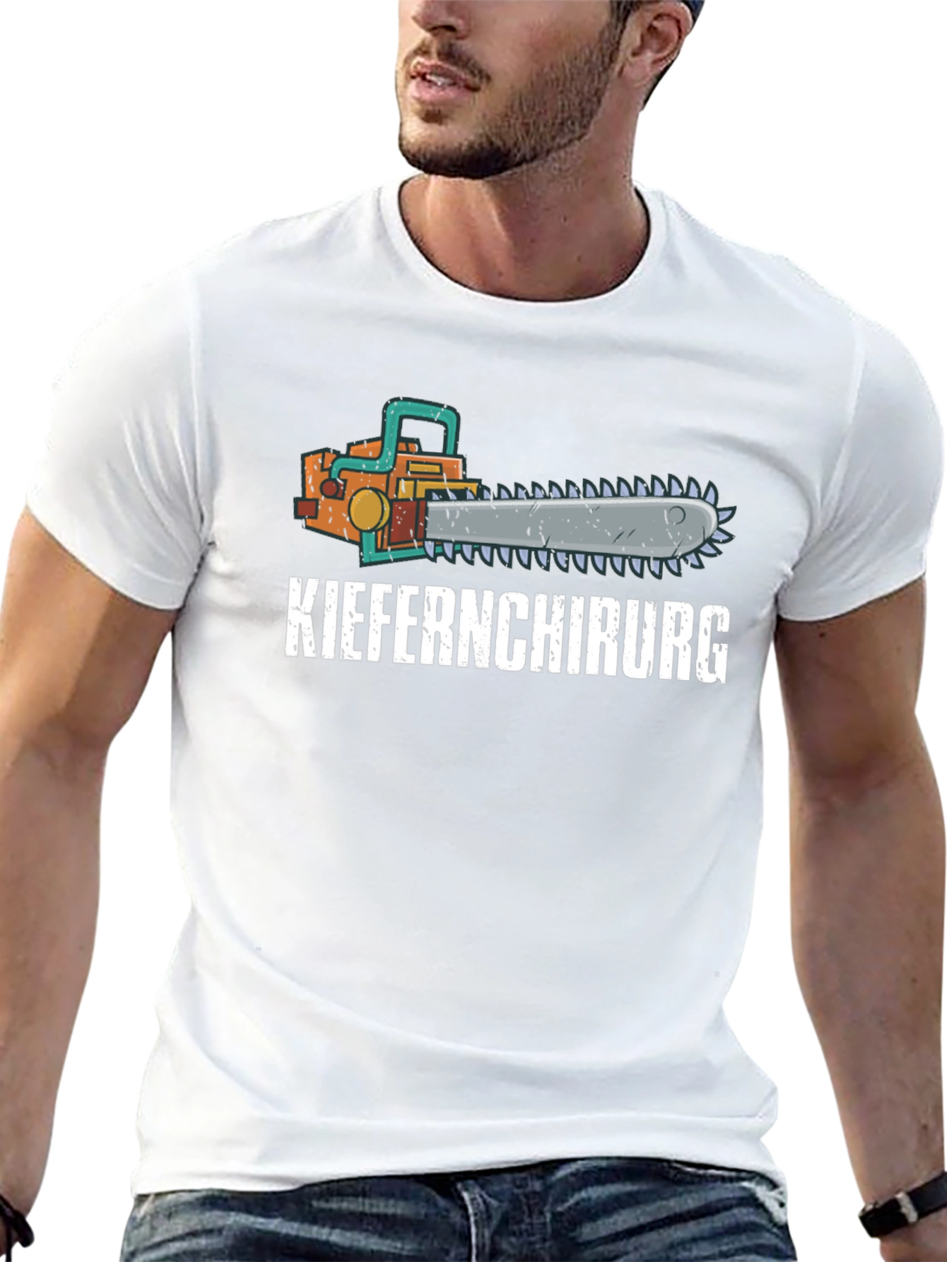 Kieferchirurg Chainsaw Graphic T-Shirt