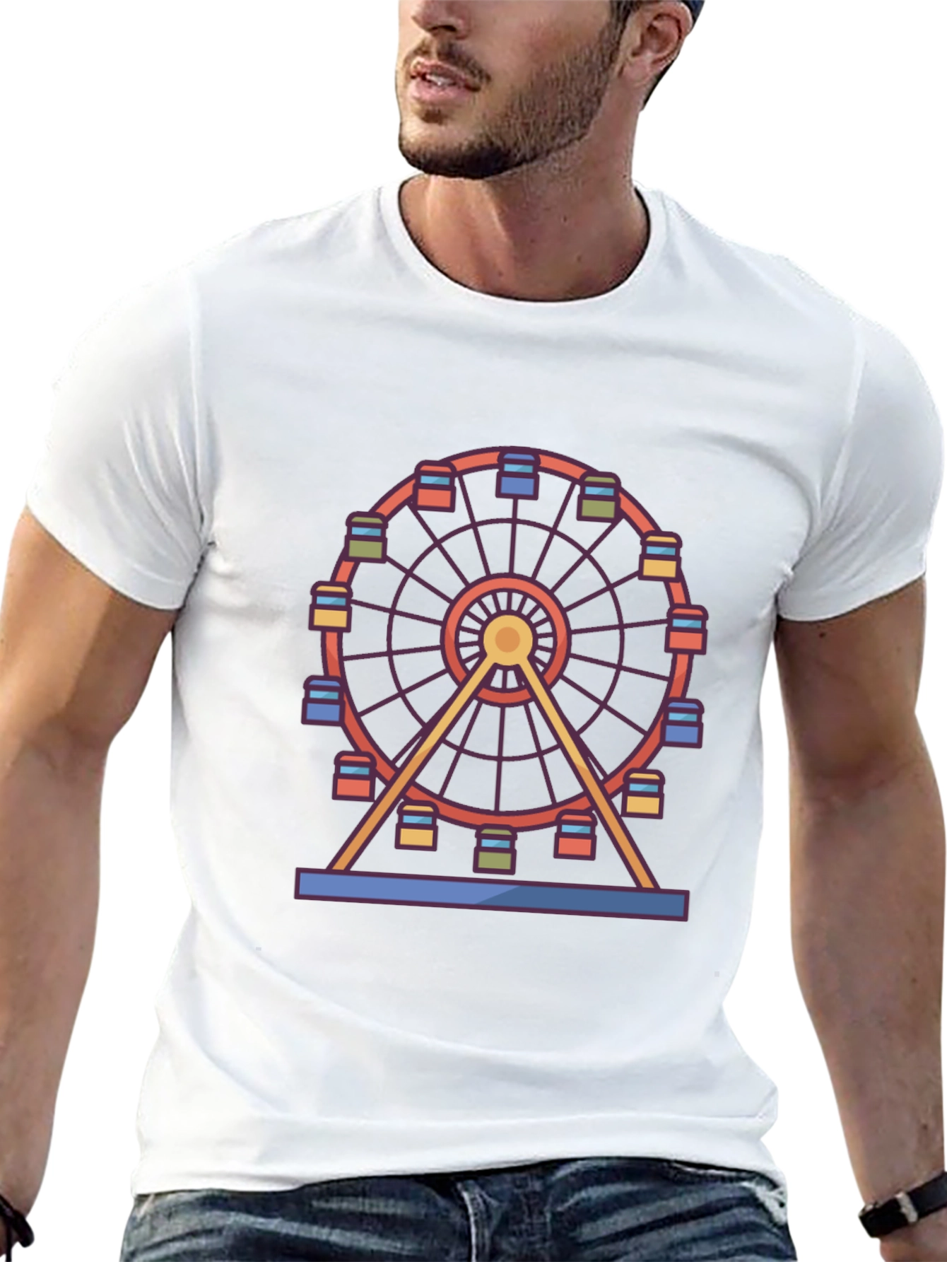 Ferris Wheel Graphic Tee - Fun Carnival Style
