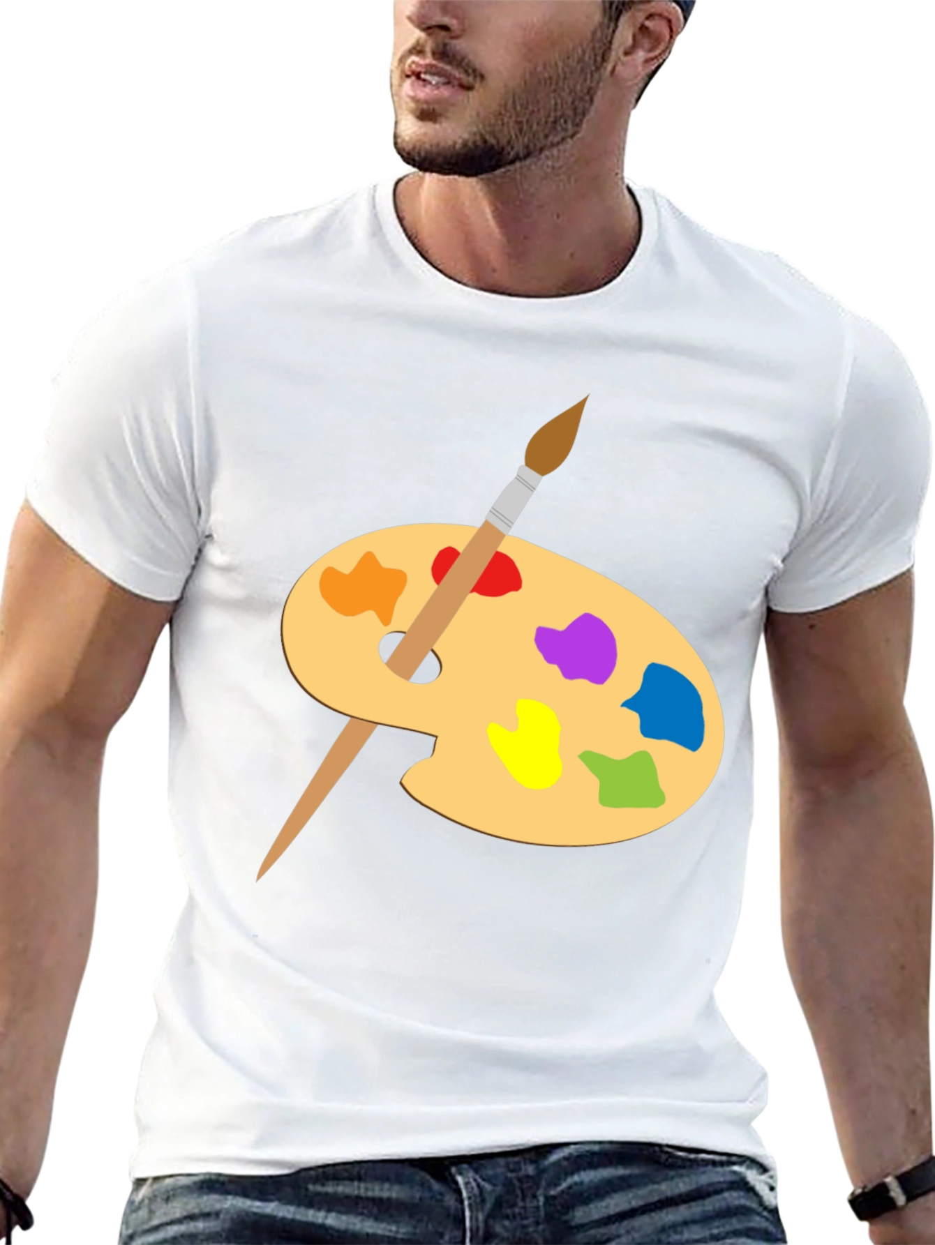 Artist Palette Graphic Tee - Creative Black T-Shirt