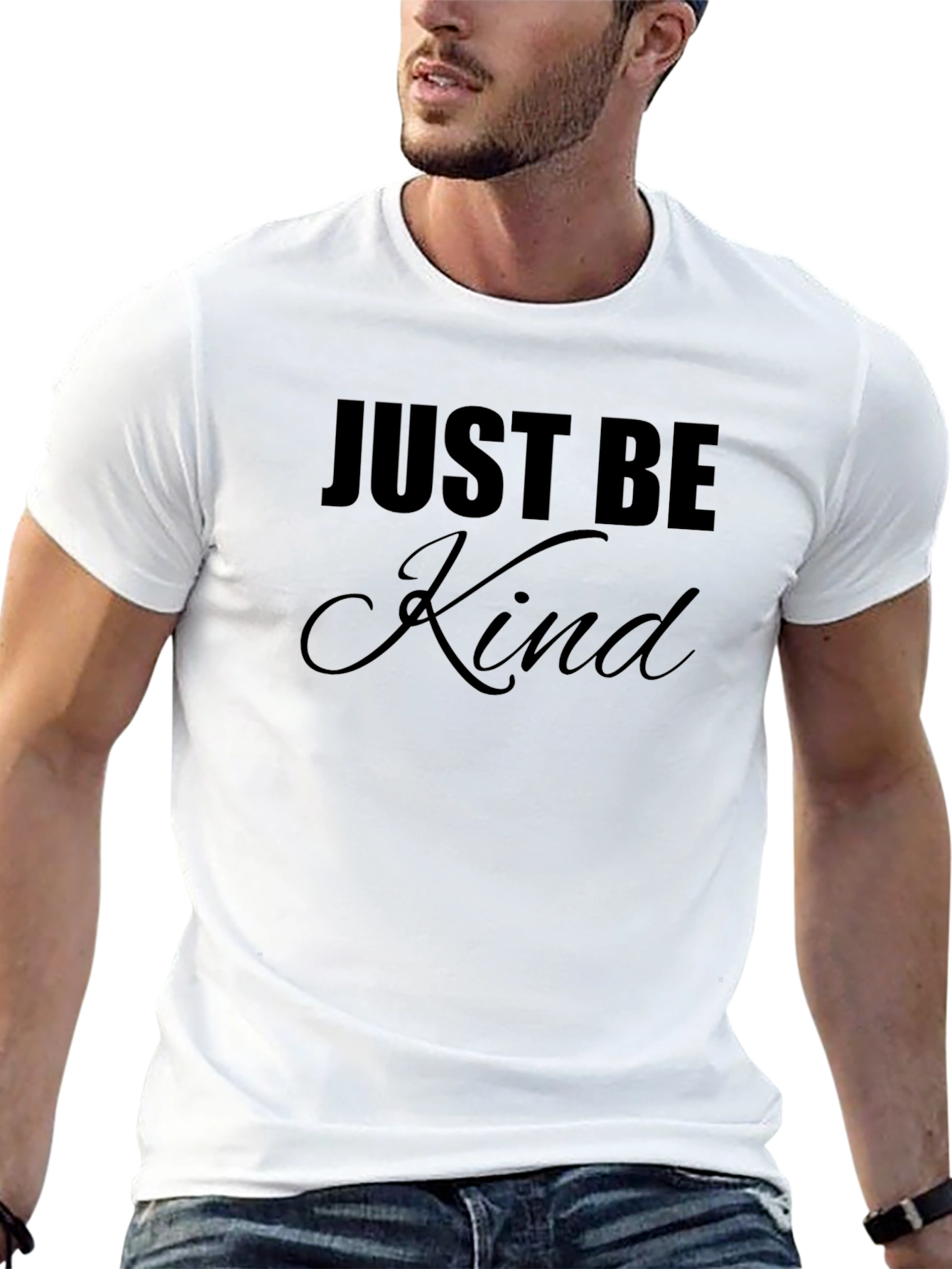 Just Be Kind Graphic Tee - Black Casual T-Shirt