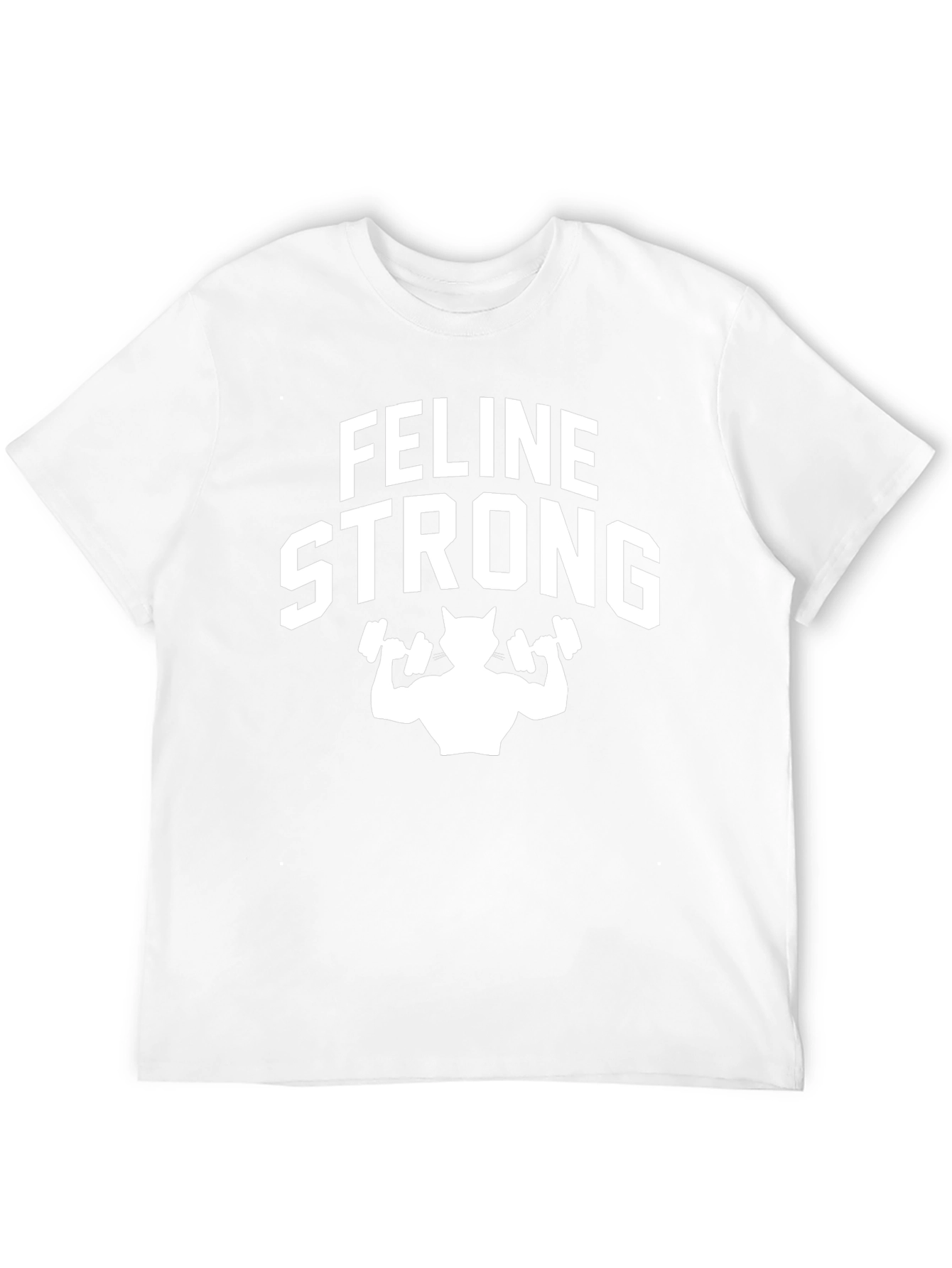 Feline Strong Cat Gym Workout Graphic Tee