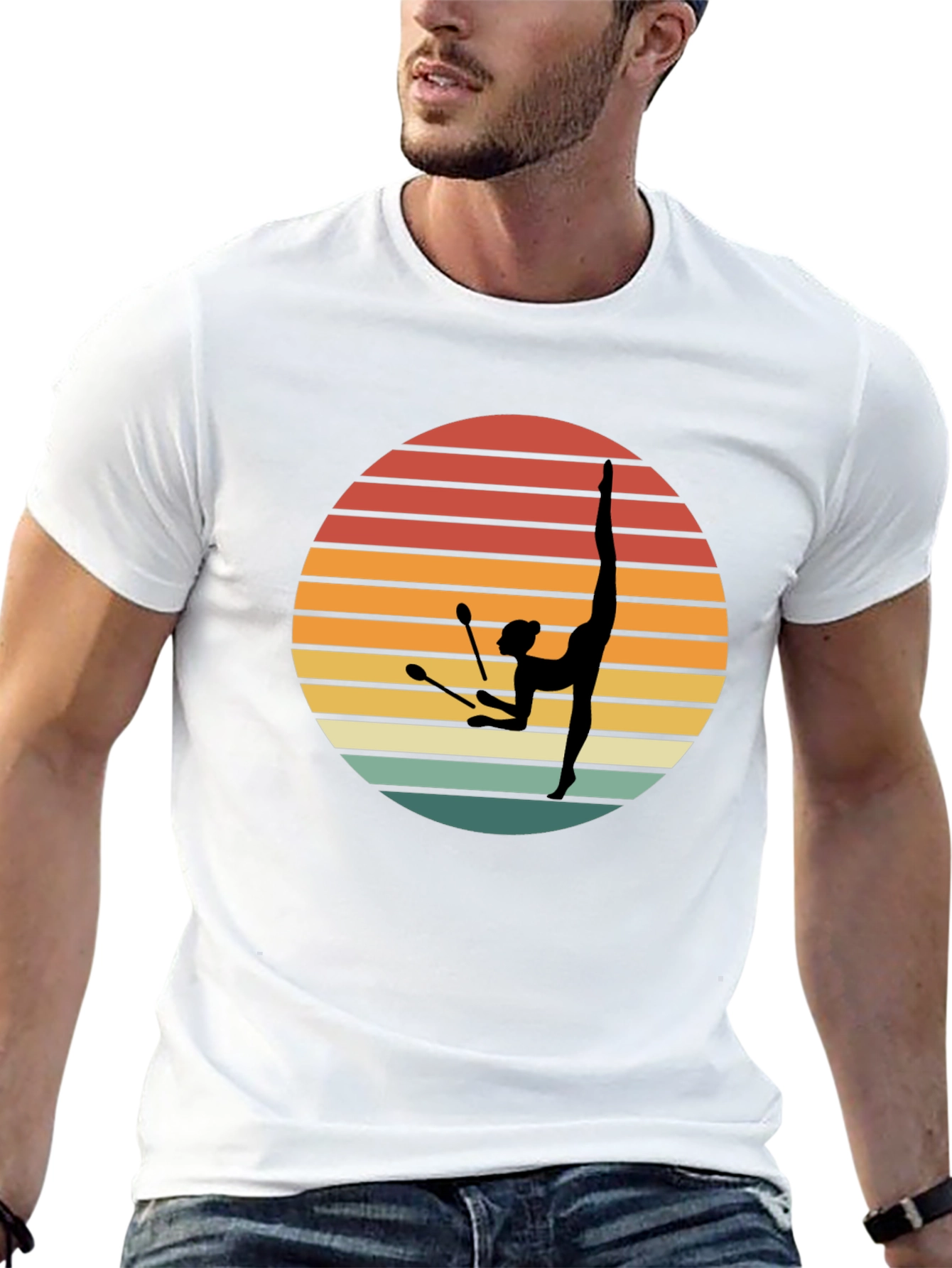 Retro Rhythmic Gymnastics Sunset T-Shirt