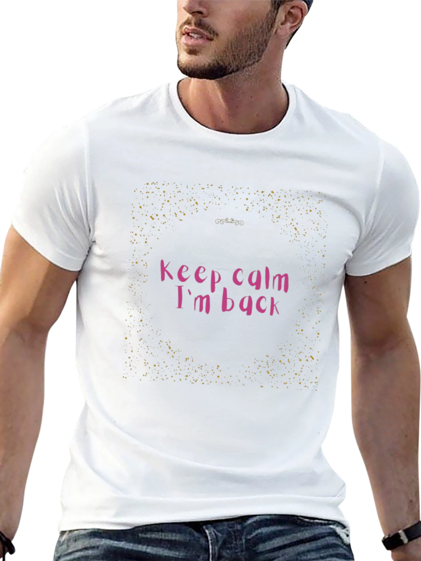 Keep Calm Im Back Graphic Tee - Black