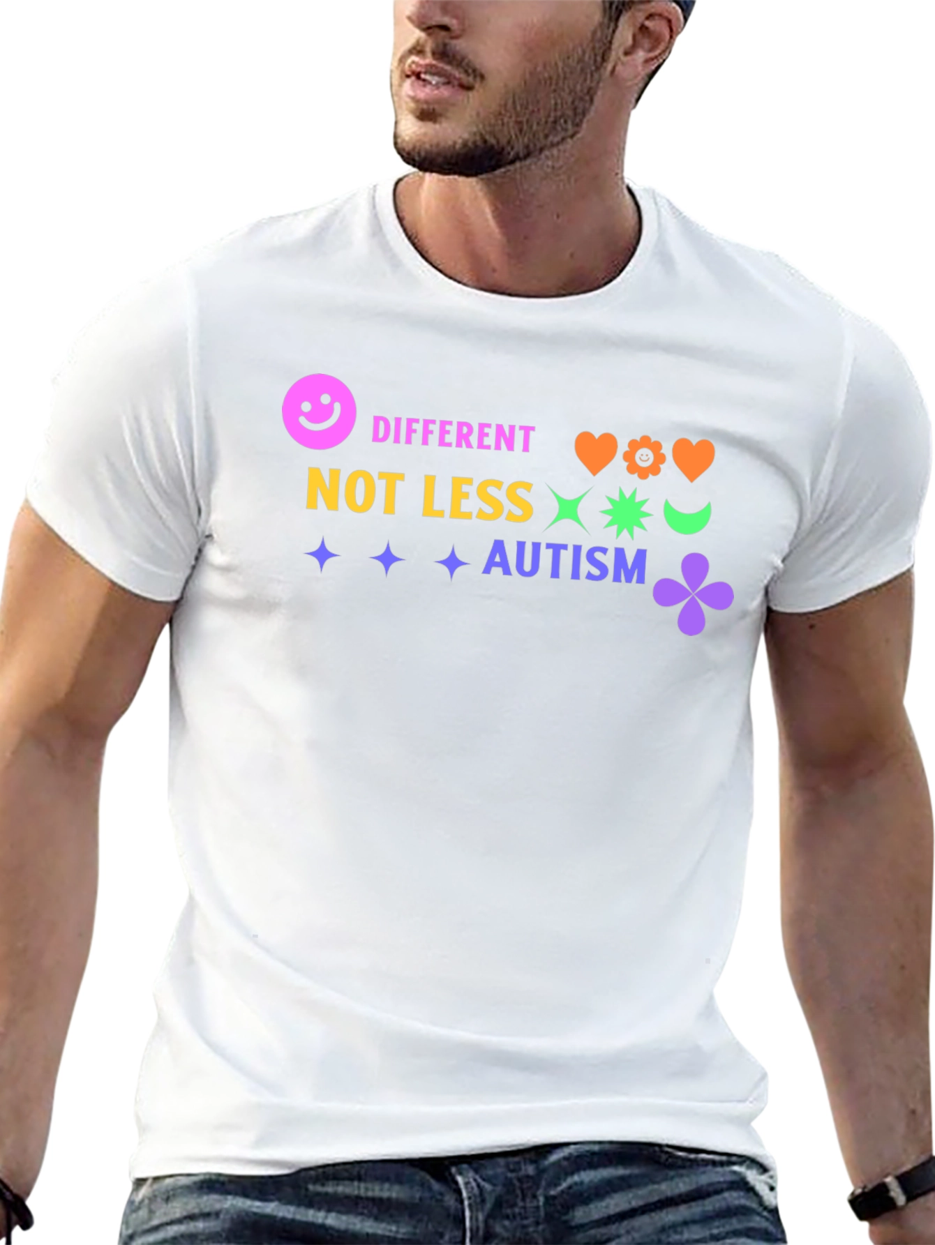 Autism Awareness Graphic Tee - Different Not Less