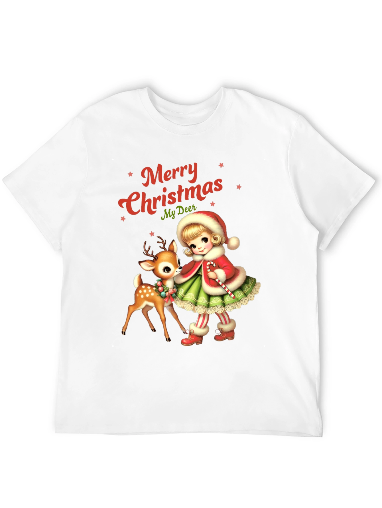 Festive Christmas Deer Graphic Tee