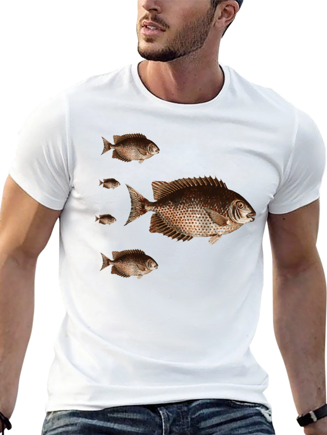 Fish Graphic Black T-Shirt