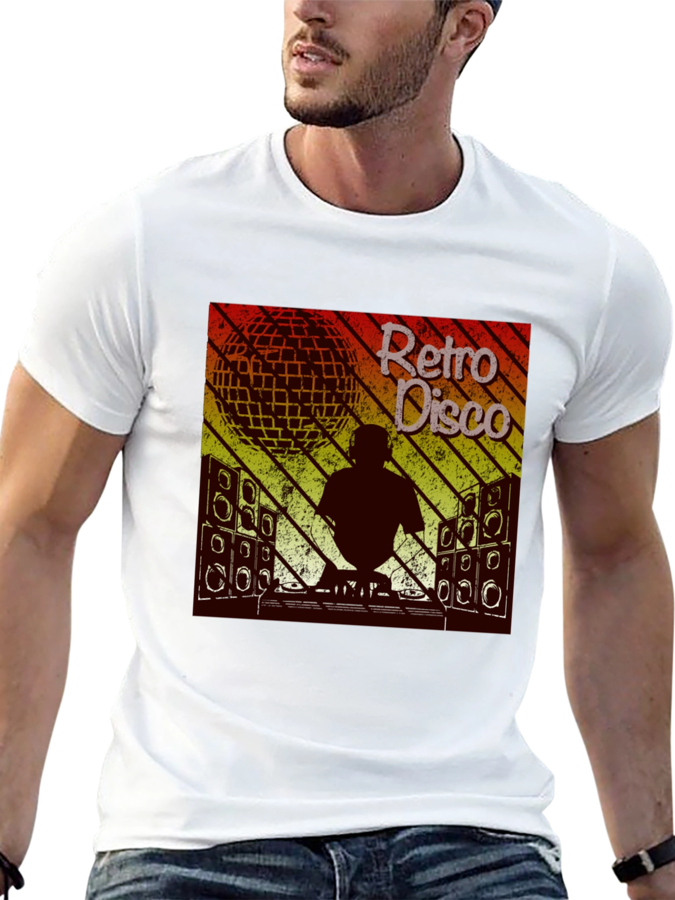 Retro Disco DJ Graphic T-Shirt