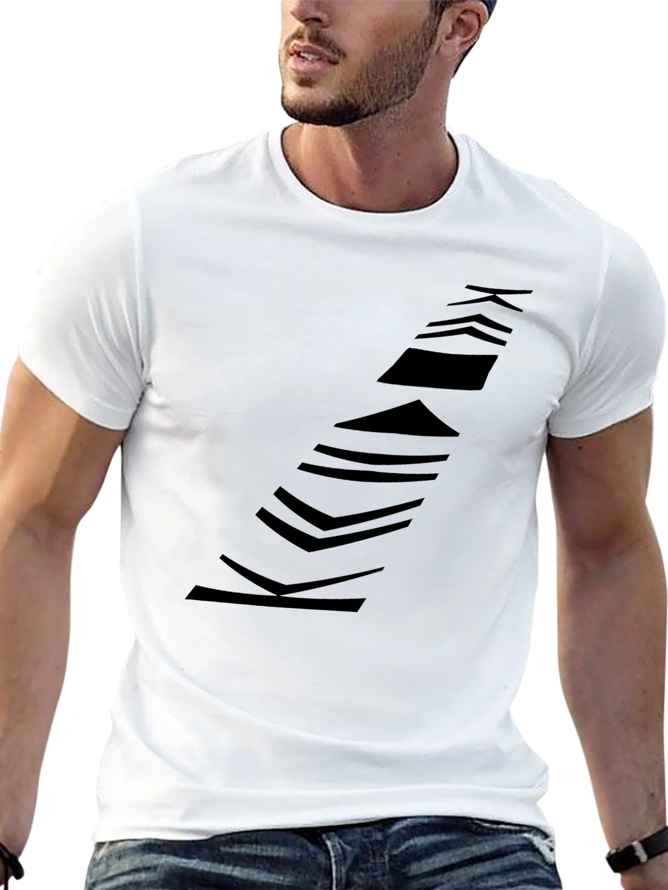 Modern Black Graphic Tee
