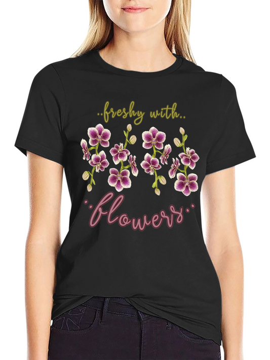 Freshy With Flowers Graphic T-Shirt