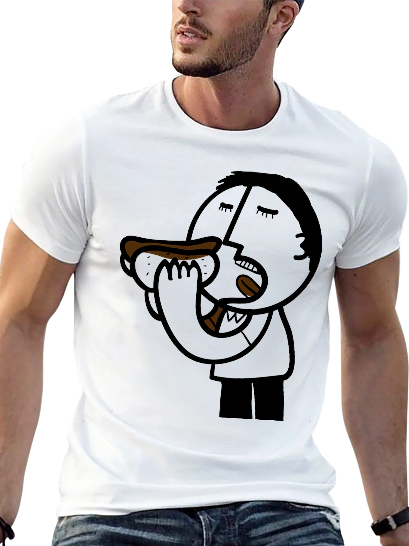 Cartoon Hot Dog Lover T-Shirt