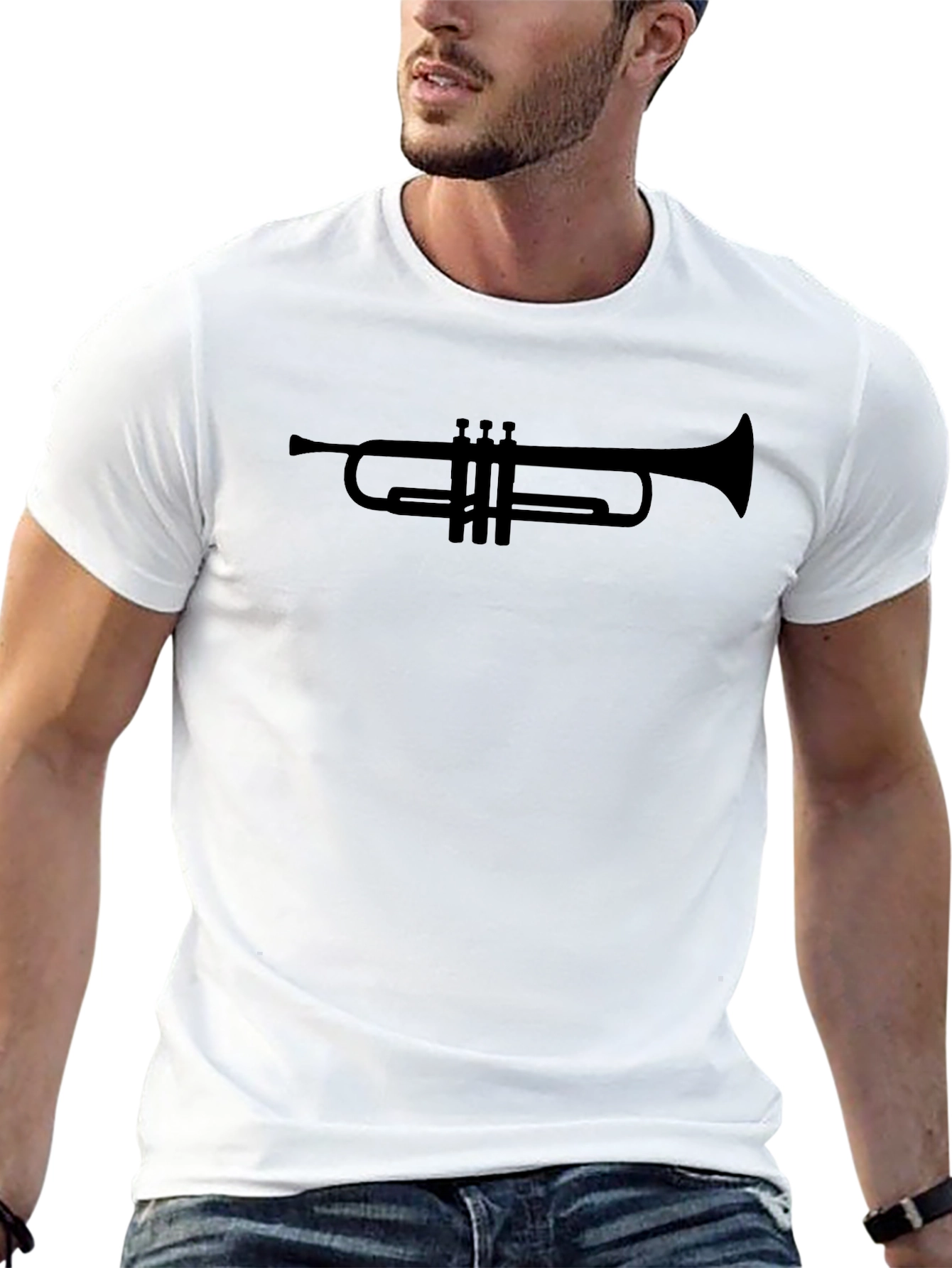 Trumpet Graphic T-Shirt - Musical Instrument Tee
