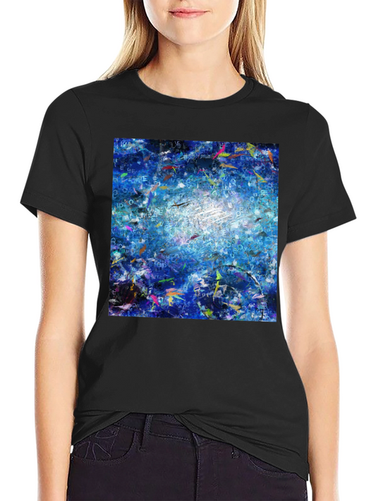 Abstract Blue T-Shirt