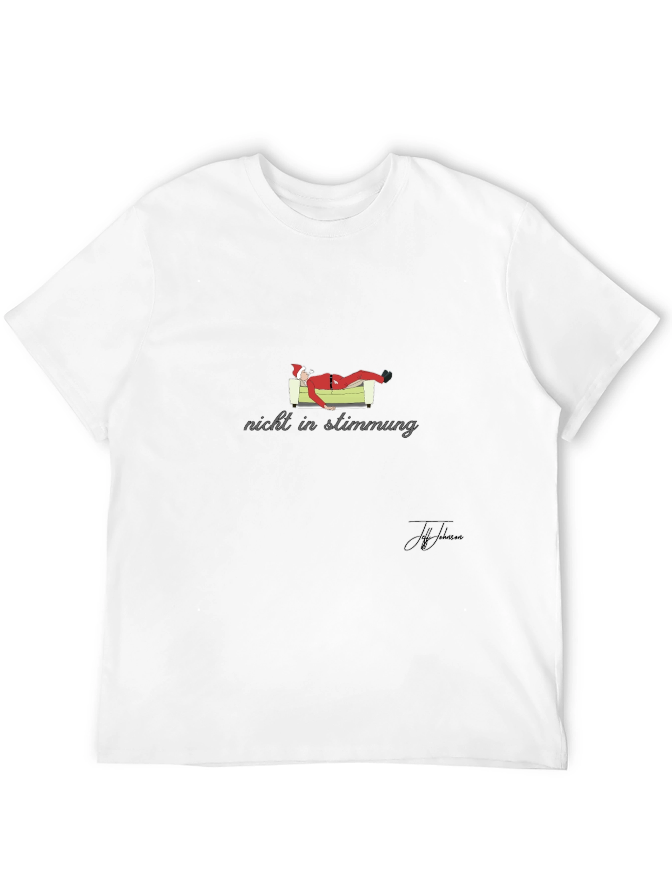 Not in the Mood Santa Black T-Shirt