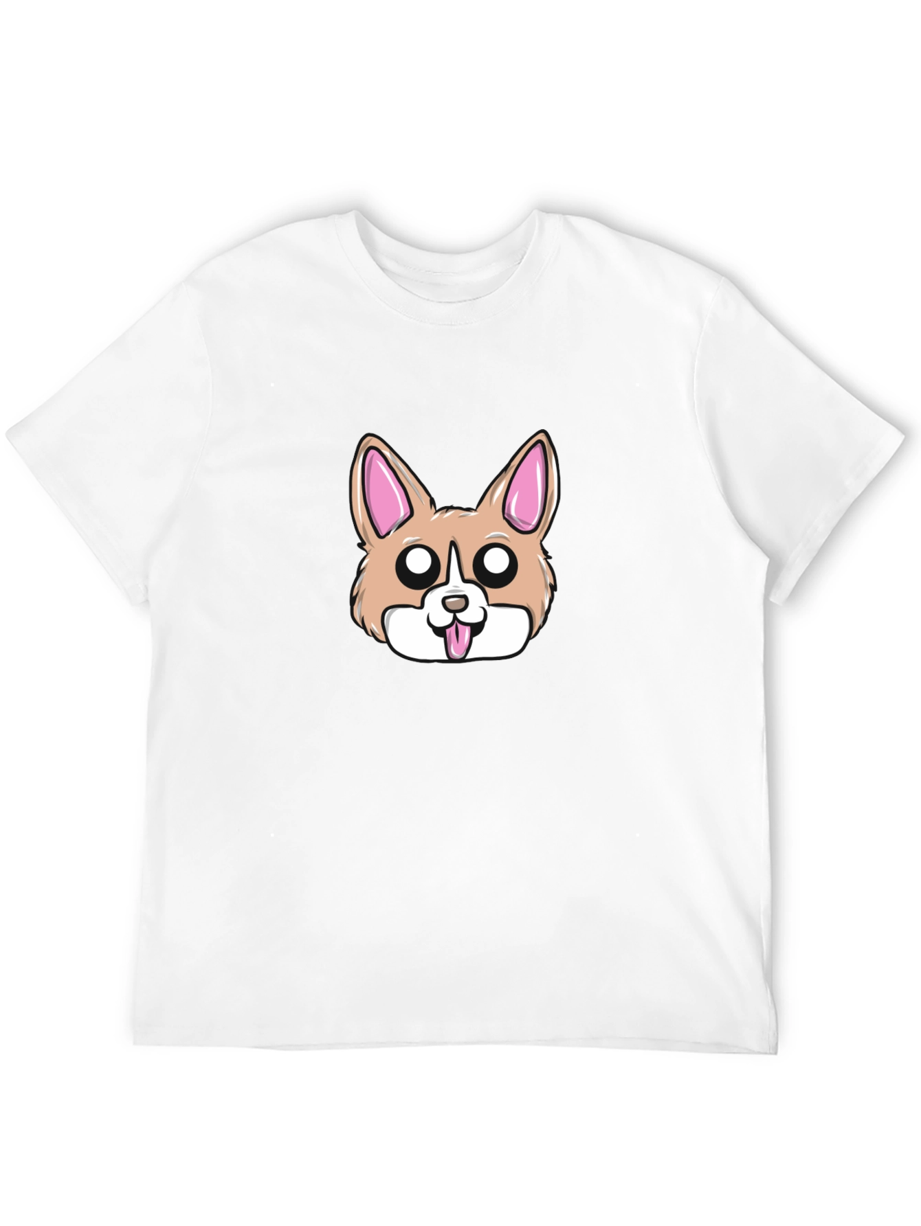 Corgi Cartoon Black T-Shirt