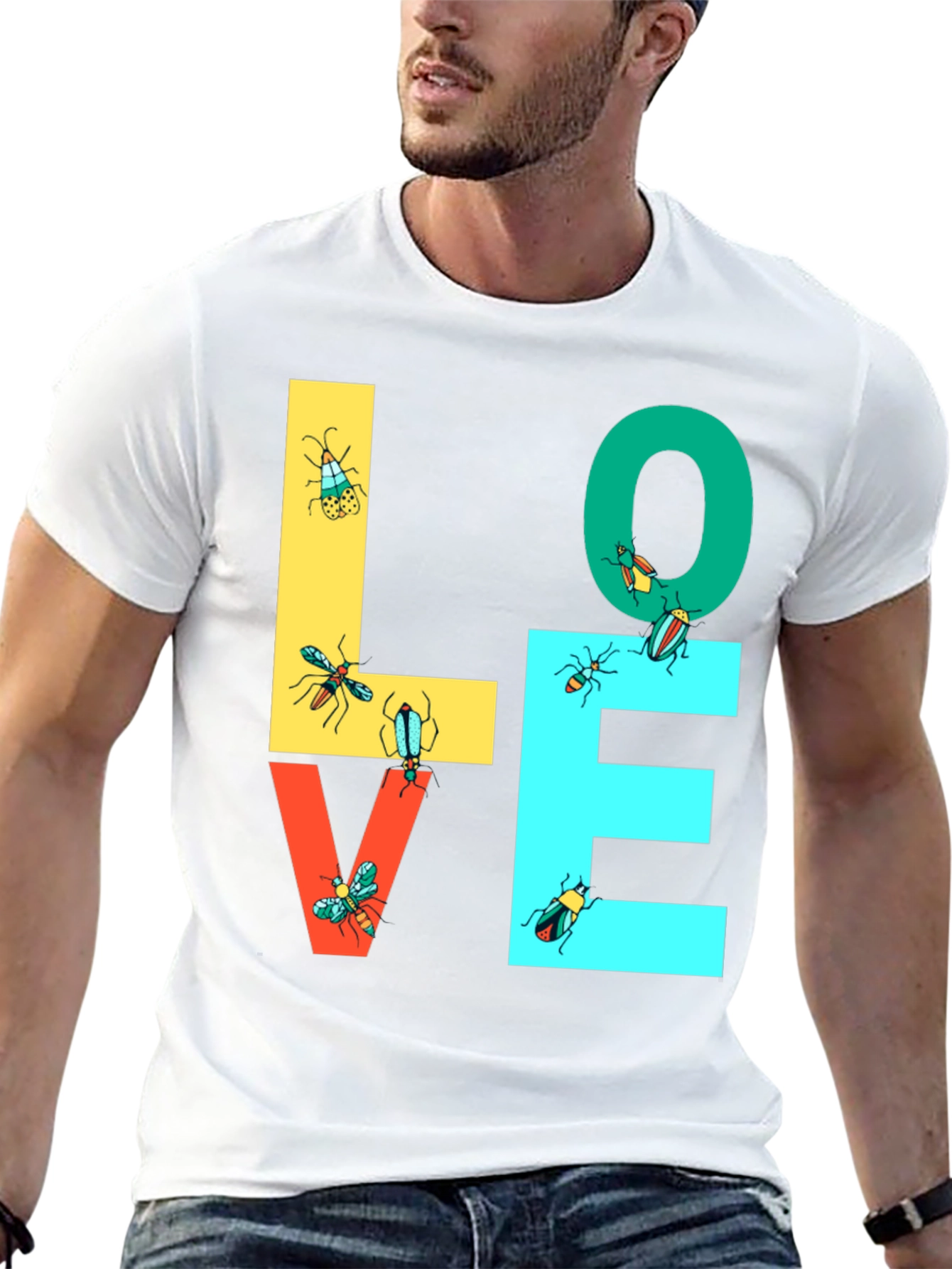 LOVE Bugs Graphic Tee - Black Unisex T-Shirt