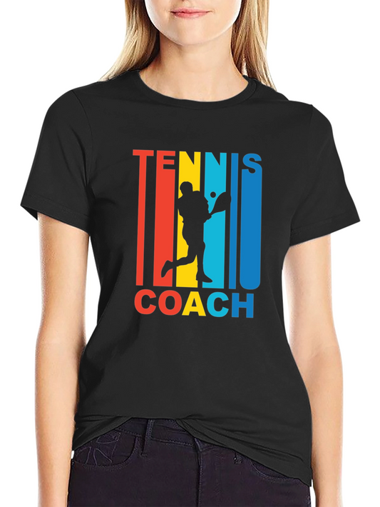 Tennis Coach Graphic T-Shirt - Retro Style