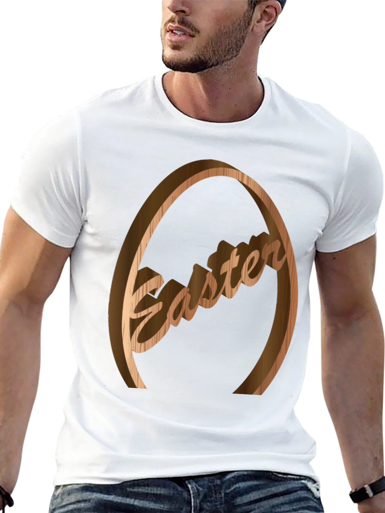 Easter Wooden Egg Graphic Tee - Unisex