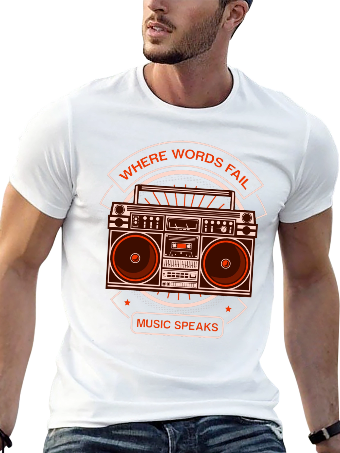Where Words Fail Music Speaks Graphic Tee