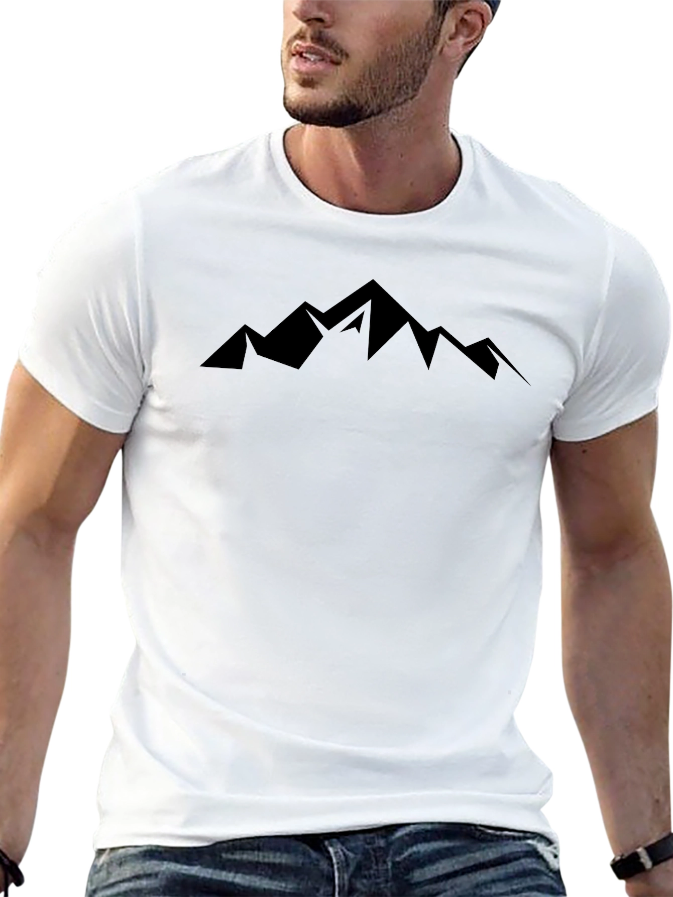 Mens Black Mountain Graphic Tee
