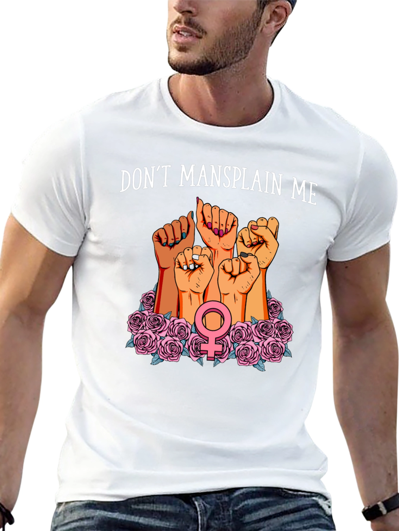 Feminist Dont Mansplain Me Graphic T-Shirt