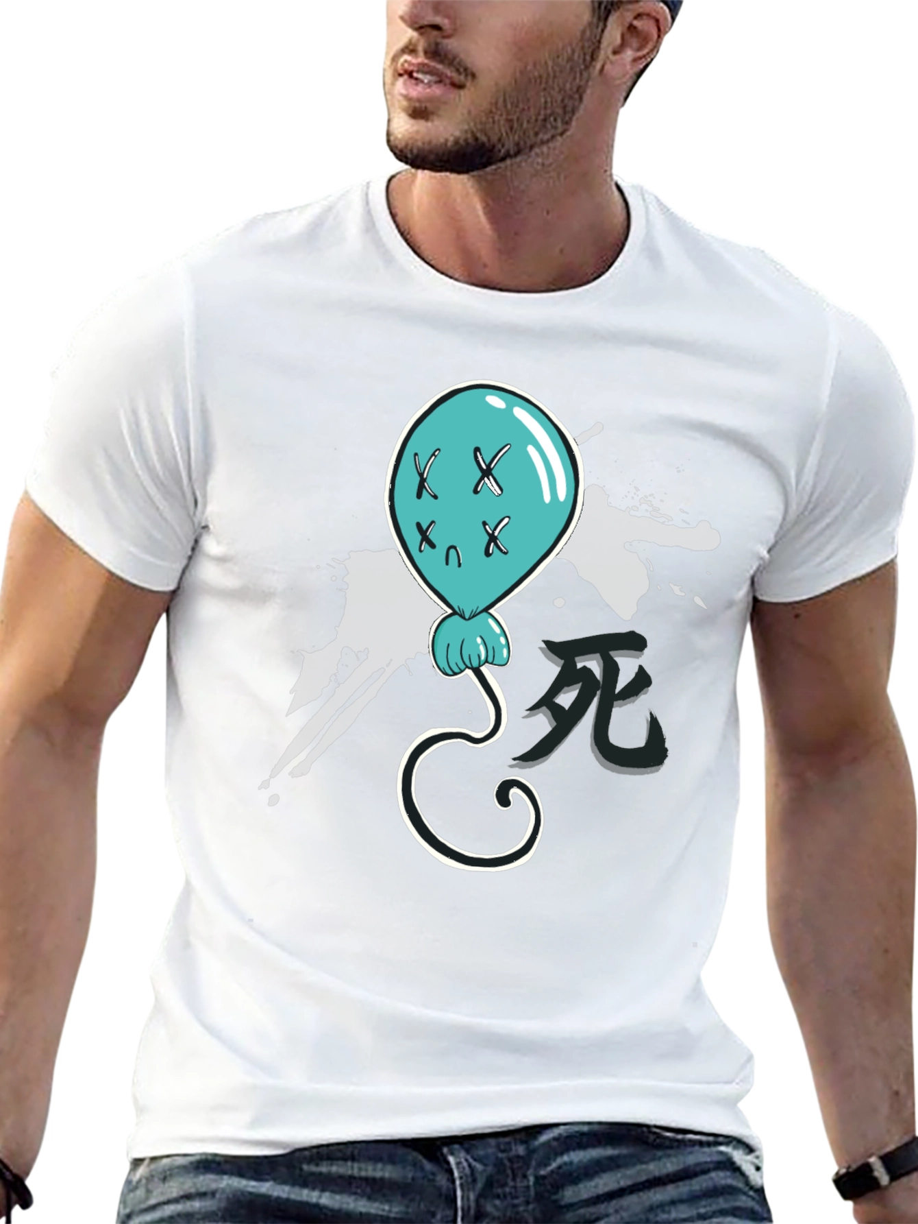 Creepy Cute Balloon T-Shirt - Black
