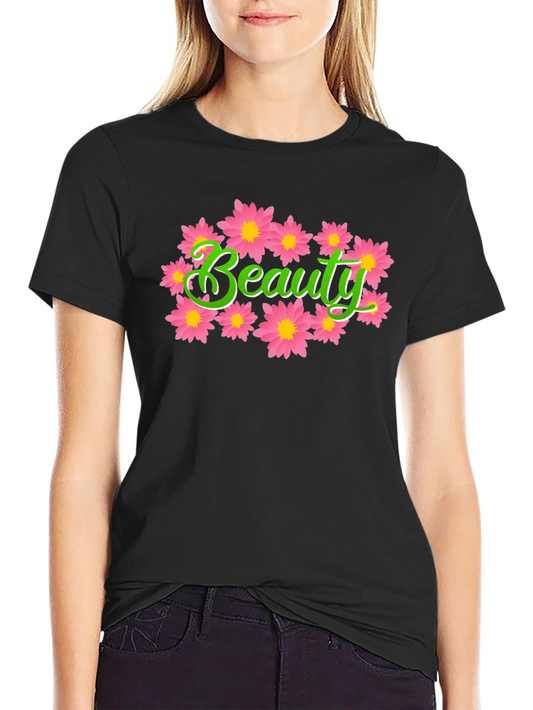 Beauty Floral Graphic T-Shirt - Stylish Comfort