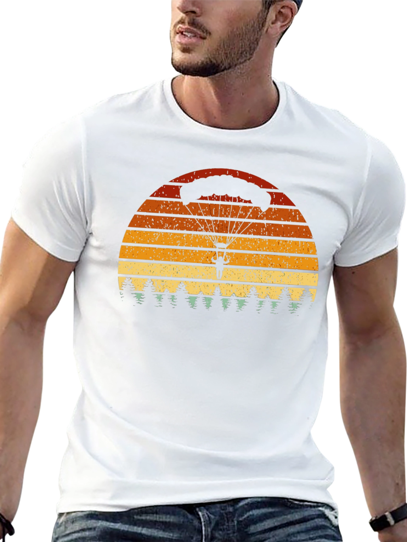 Parachute Sunset T-Shirt - Retro Style