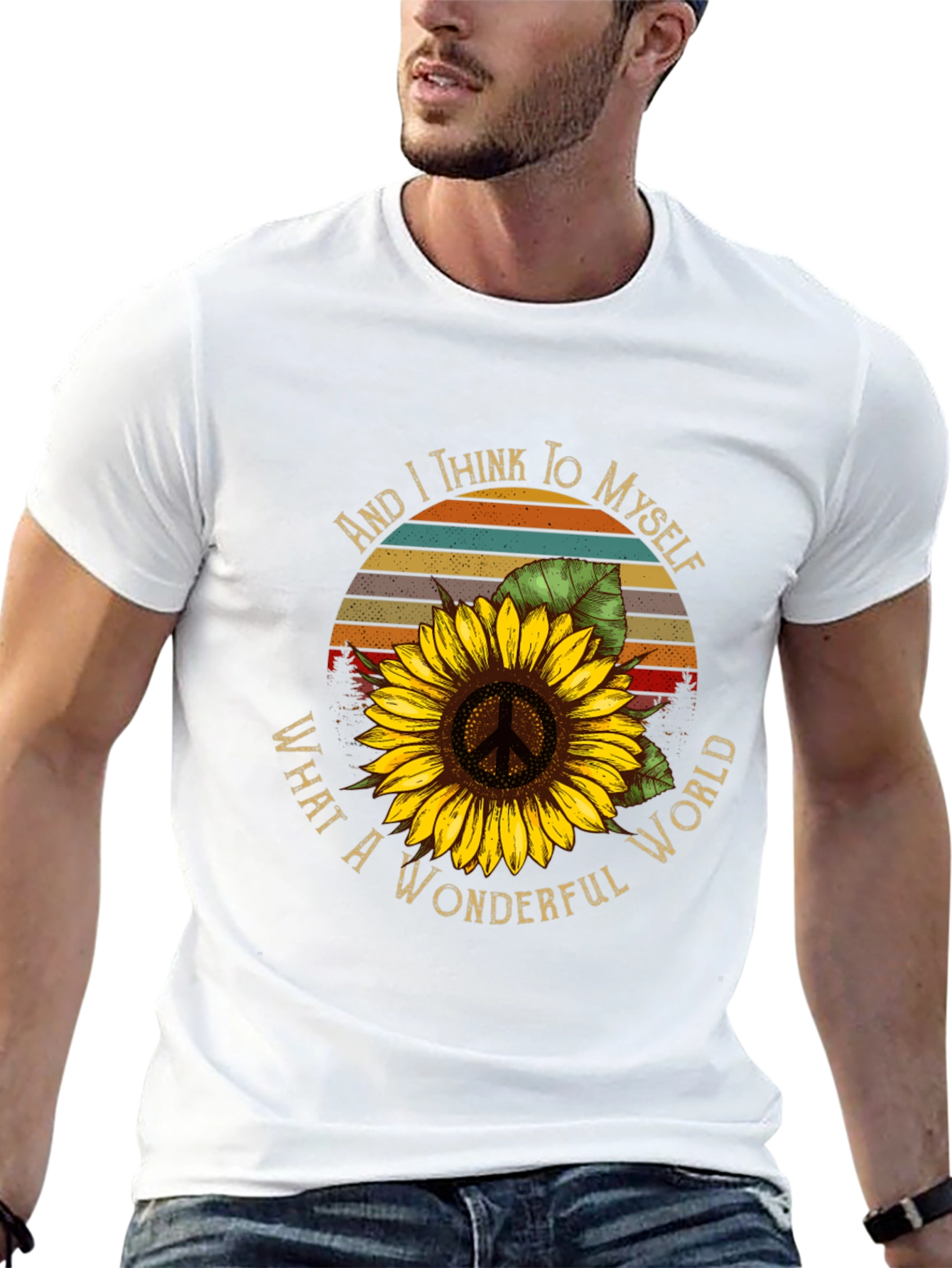 Wonderful World Sunflower Graphic Tee