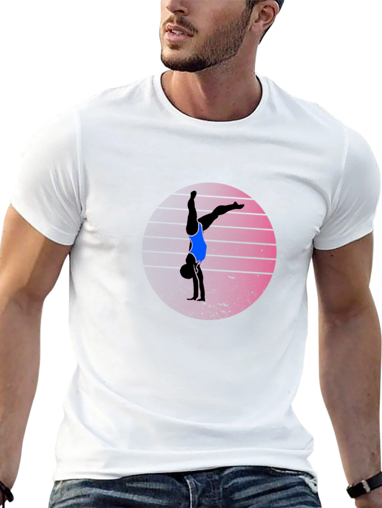 Gymnast Handstand T-Shirt - Retro Design