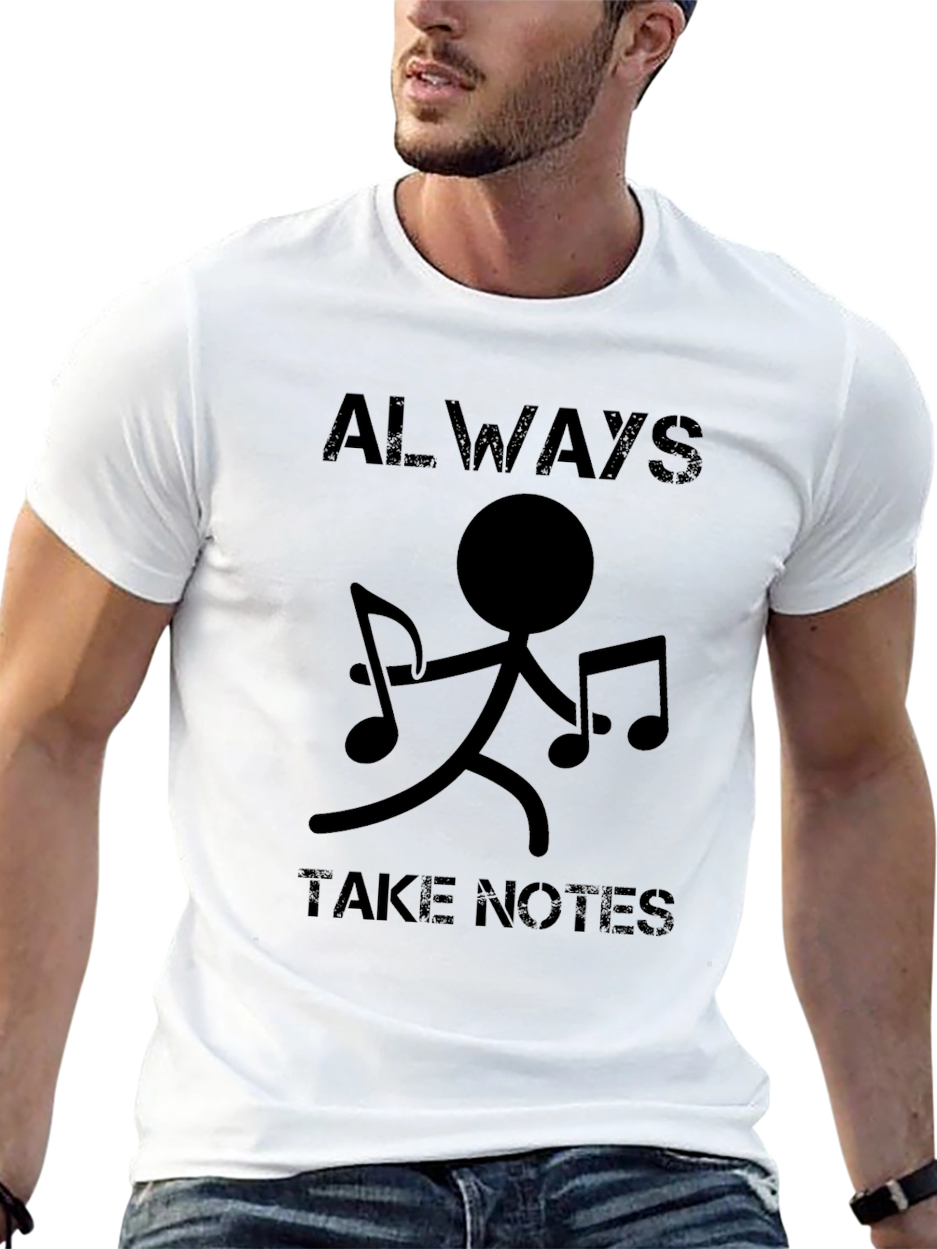 Always Take Notes Graphic Tee - Black Cotton T-Shirt