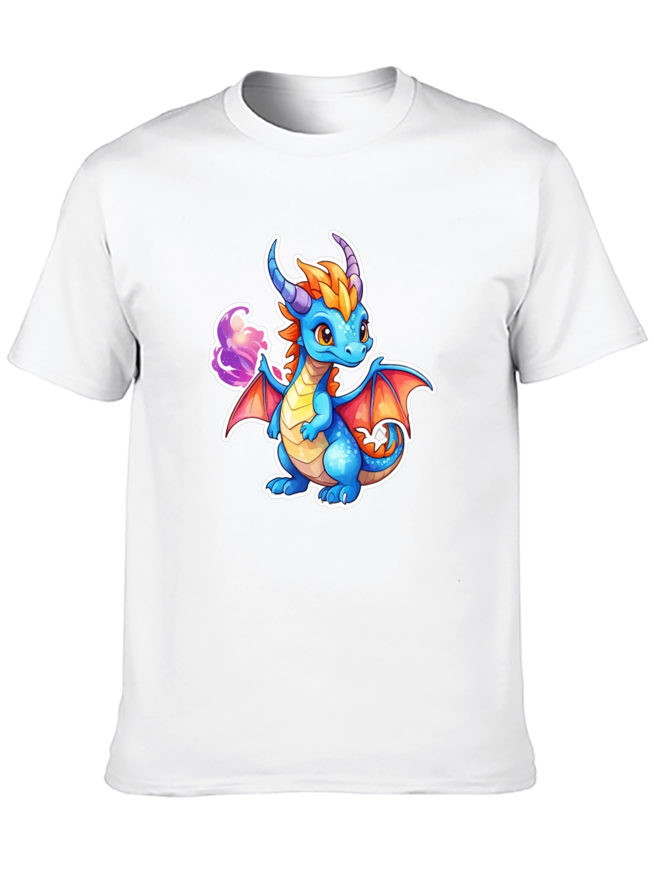 Cute Dragon Graphic Tee - Black