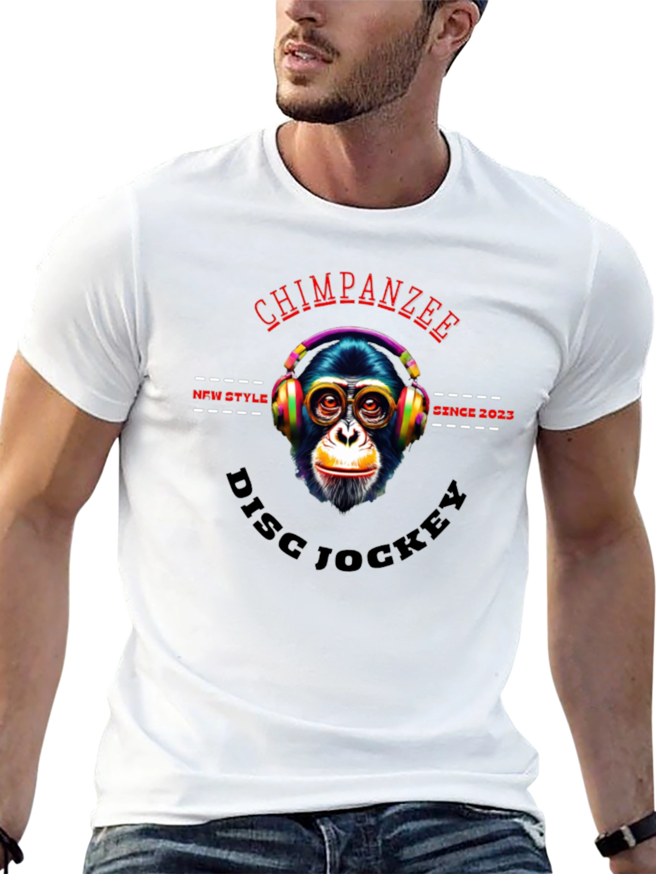 Chimpanzee DJ Graphic T-Shirt
