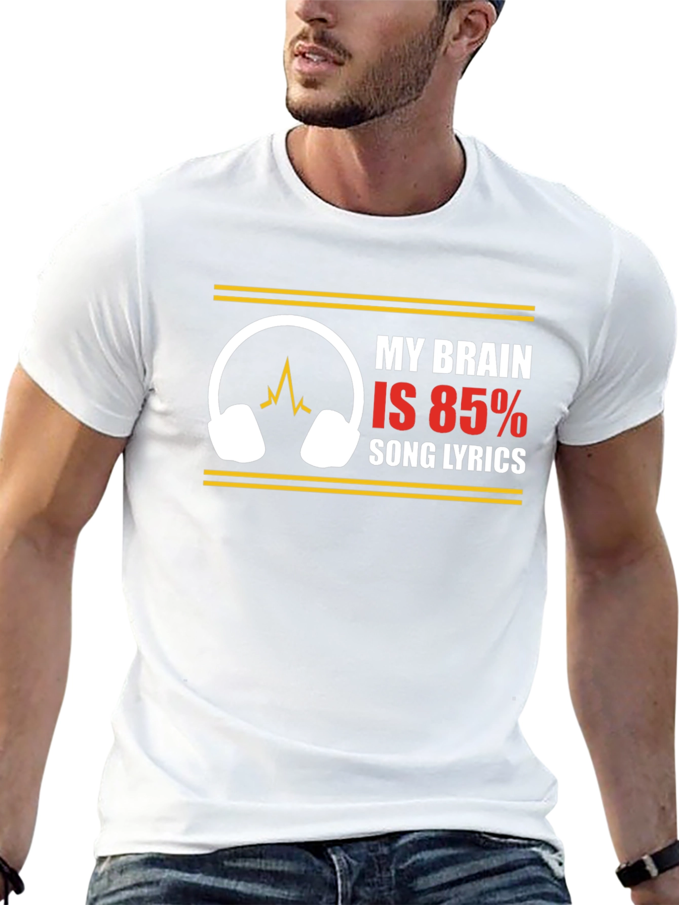 My Brain is 85% Song Lyrics T-Shirt