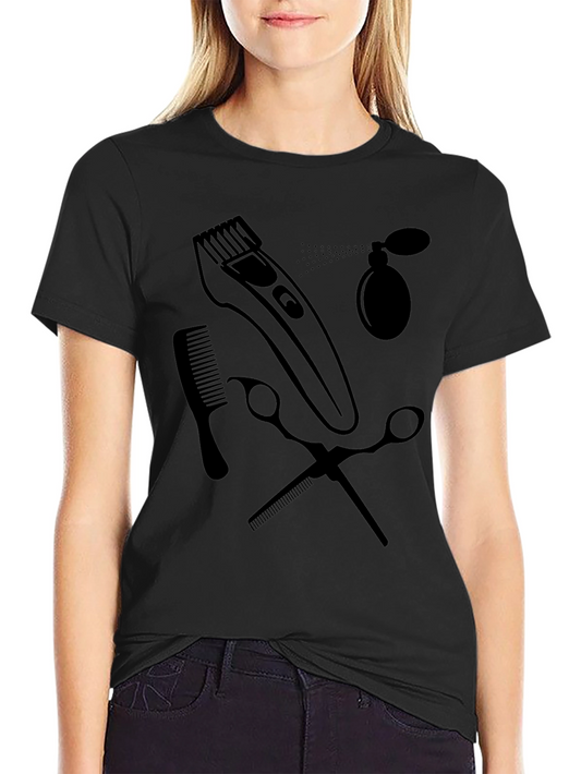 Barber Tool Graphic T-Shirt - Stylish Hairdresser Tee