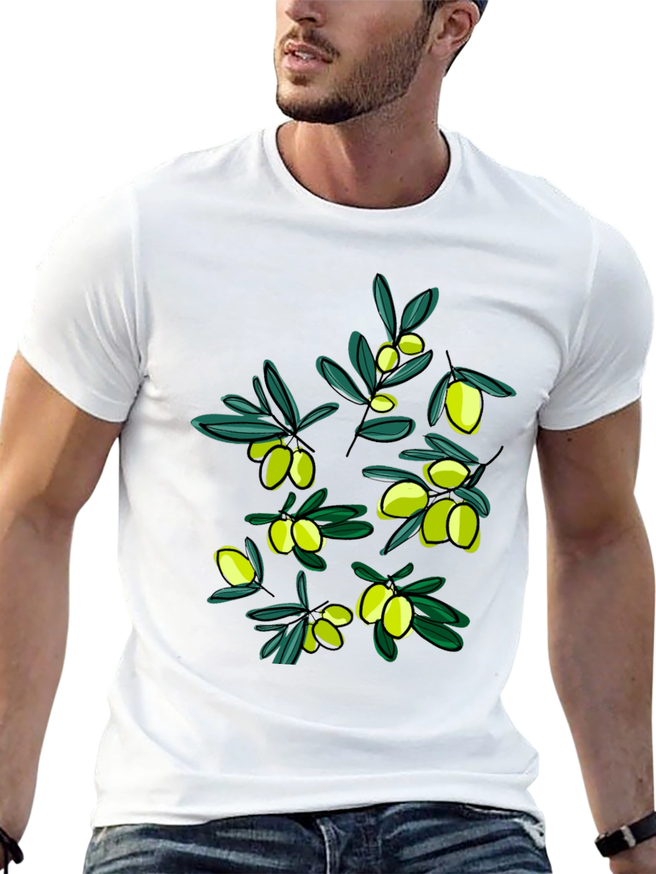 Olive Branch Graphic T-Shirt - Stylish Unisex Tee