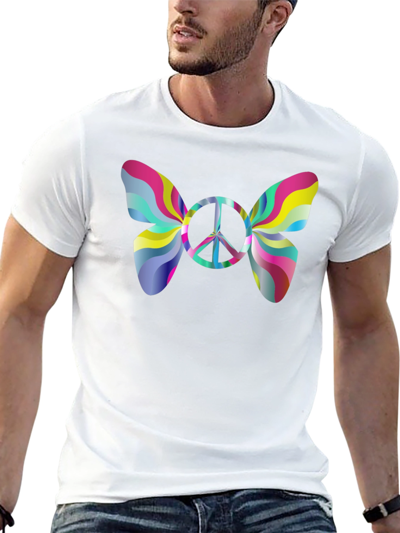 Peace Sign Butterfly Graphic Tee