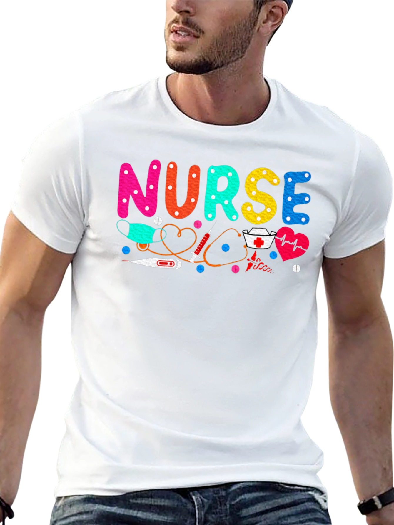 Nurse Graphic Tee - Black Cotton Comfort