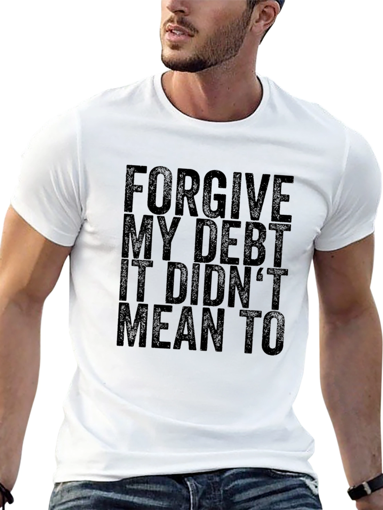 Forgive My Debt Funny Black T-Shirt